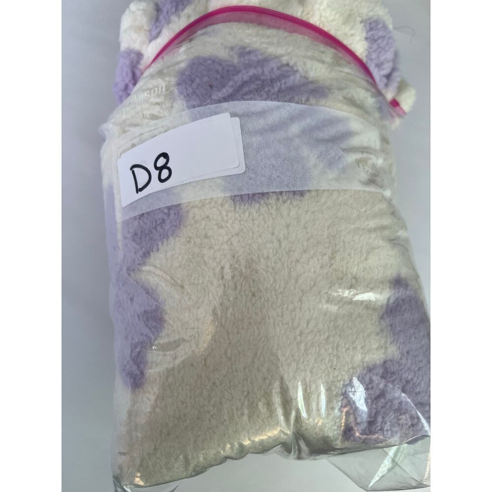 NEW Thread & Supply High Pile Fleece Floral Jacket Lavender Cream Women's XS - Picture 10 of 10